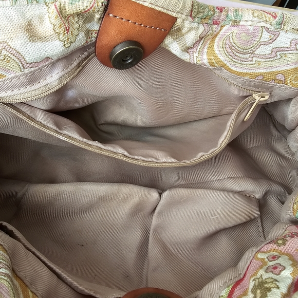 Fossil Beaded Canvas & Leather Bag - Picture 12 of 14